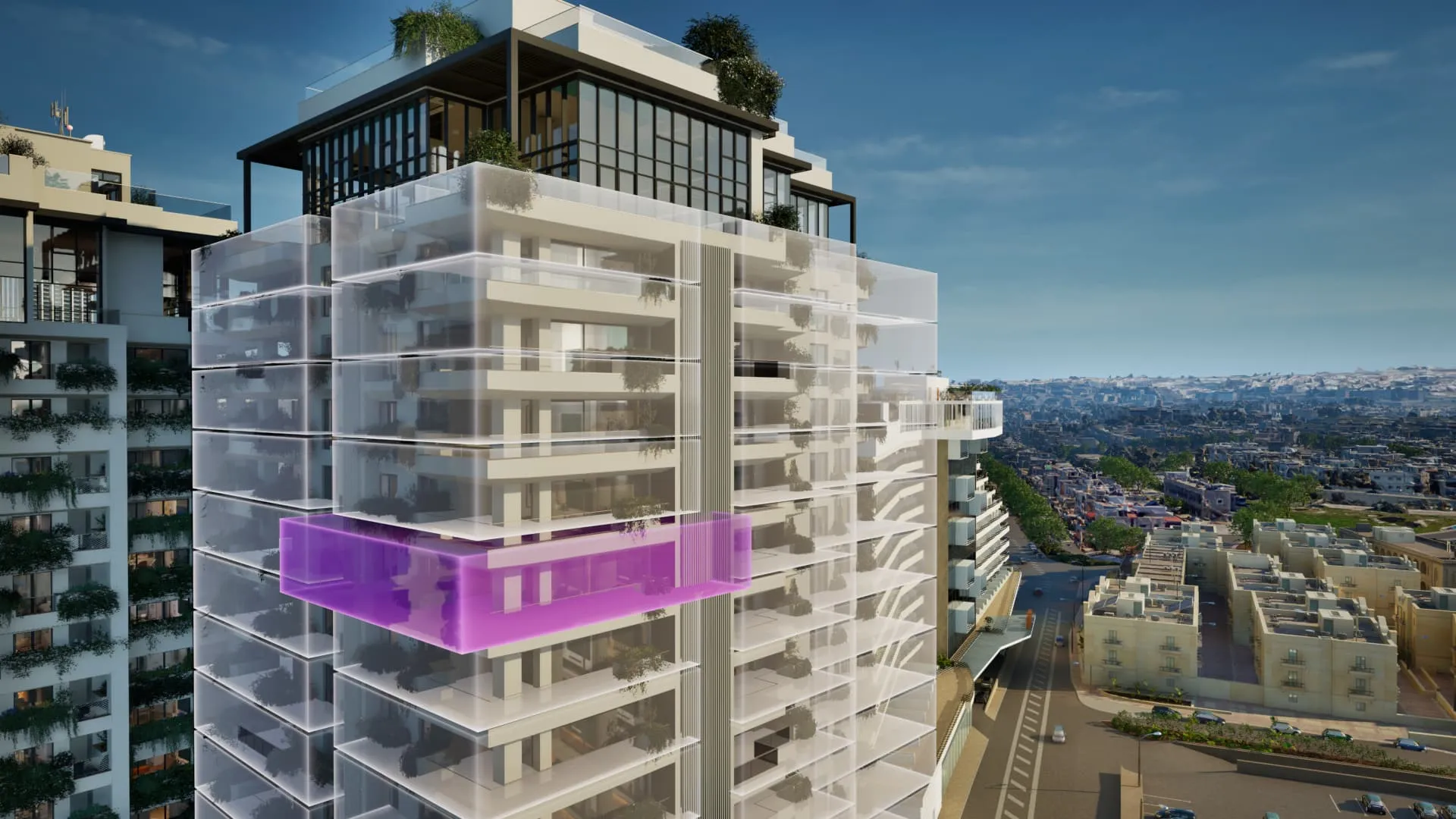 A Building Exterior Featuring the Property Picker Tool Feature of an Immersive 3D Tour